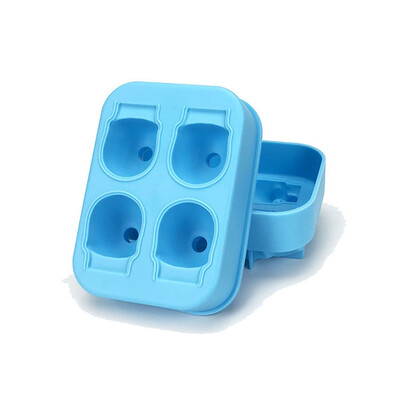 3D Skull Silicone Ice Cube Mold Chocolate Tray with Lid for Whiskey Wine Tool