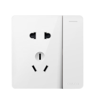Delixi DELIXI switch socket panel 10A five-hole socket with an open dual control switch fashion white flat large board
Delixi DELIXI switch socket panel 10A five-hole socket with an open dual control switch fashion white flat large board