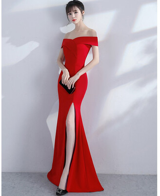 Mermaid Split Sexy Boat Neck Long Evening Dress Elegant Off The Shoulder Solid Color Host Party Dinner Evening Dress
Mermaid Split Sexy Boat Neck Long Evening Dress Elegant Off The Shoulder Solid Color Host Party Dinner Evening Dress