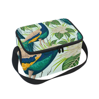 ALAZA Insulated Lunch Box Peacock Flowers And Leaves Lunch Bag for Men Women Portable Tote Bag Cooler Bag
ALAZA Insulated Lunch Box Peacock Flowers And Leaves Lunch Bag for Men Women Portable Tote Bag Cooler Bag