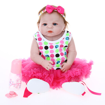22inch 55cm Reborn Baby Doll Girl Full Silicone Princess Doll Baby Bath Toy With Clothes Lifelike Cute Gifts Toy Colorful Dot
22inch 55cm Reborn Baby Doll Girl Full Silicone Princess Doll Baby Bath Toy With Clothes Lifelike Cute Gifts Toy Colorful Dot