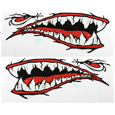 2 Pieces Waterproof Shark Teeth Mouth Stickers Kayak Boat Car Truck Accessories
2 Pieces Waterproof Shark Teeth Mouth Stickers Kayak Boat Car Truck Accessories