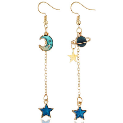 Blue Star Moon Earrings Asymmetric Planet Eardrop Geometric Round Long Ear Hook Earrings Round Face
Blue Star Moon Earrings Asymmetric Planet Eardrop Geometric Round Long Ear Hook Earrings Round Face