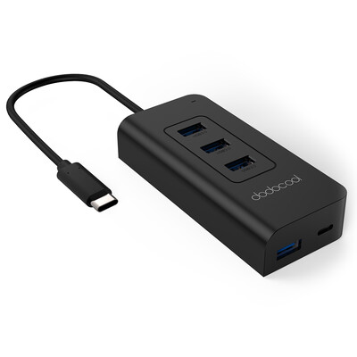 dodocool USB-C to SuperSpeed 4-Port USB 30 Hub with USB Type-C Input Charging Port Power Delivery for Apple New MacBook Google
dodocool USB-C to SuperSpeed 4-Port USB 30 Hub with USB Type-C Input Charging Port Power Delivery for Apple New MacBook Google