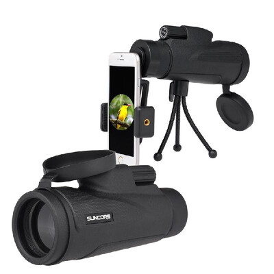 10x42 High Power Monocular Telescope Scope with Tripod Smartphone Adapter Holder