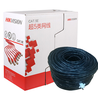 Hikvision super five unshielded outdoor network cable national standard oxygen-free copper network cable 305 meters box DS-1LN5EO-UUE 
Hikvision super five unshielded outdoor network cable national standard oxygen-free copper network cable 305 meters box DS-1LN5EO-UUE