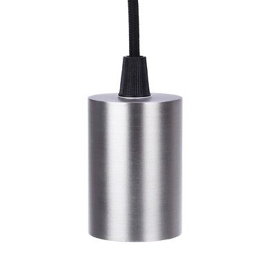 Stainless Steel E27 Light Socket Fabric Cable Pendant Light Holder