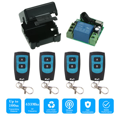 Smart Home 433Mhz DC 12V 1CH Wireless Remote Switch Relay Receiver Transmitter Universal Remote Control Switch Module&5PCS RF
Smart Home 433Mhz DC 12V 1CH Wireless Remote Switch Relay Receiver Transmitter Universal Remote Control Switch Module&5PCS RF