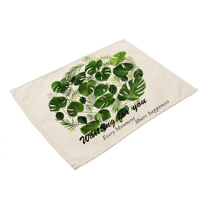 Green Plant Printed Polyester Placemat Heat-resistant Stain-resistant Anti-slip Table Mat Bowl Coaster Dining Tableware Pad for Di
Green Plant Printed Polyester Placemat Heat-resistant Stain-resistant Anti-slip Table Mat Bowl Coaster Dining Tableware Pad for Di