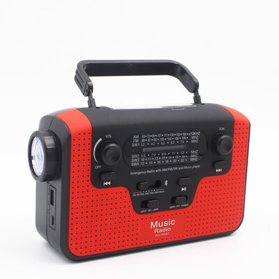 Portable AM FM Radio LED Light Flashlight Bluetooth Speaker Mobile Phone Bank Solar Hand Power Generation TF Card USB MP3 Player
Portable AM FM Radio LED Light Flashlight Bluetooth Speaker Mobile Phone Bank Solar Hand Power Generation TF Card USB MP3 Player
