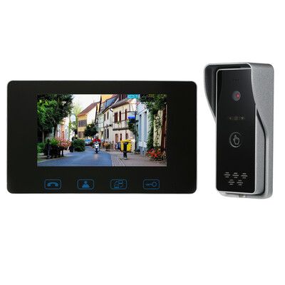 Wired Video Doorbell Phone 7" Video Intercom Monitor Doorphone System HD Camera Kits Support Unlock Monitoring Dual-Way Intercom W
Wired Video Doorbell Phone 7" Video Intercom Monitor Doorphone System HD Camera Kits Support Unlock Monitoring Dual-Way Intercom W