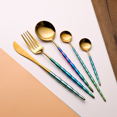 STRUST 4pc set 304 stainless steel European luxury rainbow&gold color plated eco friendly cutlery
STRUST 4pc set 304 stainless steel European luxury rainbow&gold color plated eco friendly cutlery