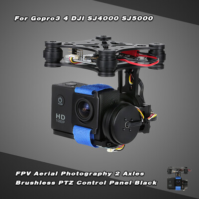 OCDAY 2-Axis Brushless PTZ Control Panel Gimbal for Gopro3 4 DJI SJ4000 SJ5000 Aerial Photography Black
OCDAY 2-Axis Brushless PTZ Control Panel Gimbal for Gopro3 4 DJI SJ4000 SJ5000 Aerial Photography Black