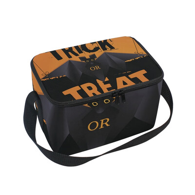 ALAZA Lunch Box Insulated Lunch Bag Large Cooler Hanging Origami Bat And Halloween Text Tote Bag
ALAZA Lunch Box Insulated Lunch Bag Large Cooler Hanging Origami Bat And Halloween Text Tote Bag