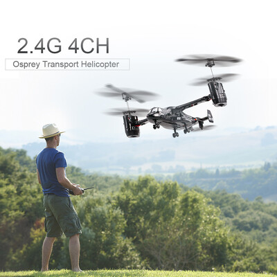 Remote Control Osprey Helicopter 24G 4CH Dual Axis RC Drone with Double Gyro&Headlamp for Cool Kids Toy
Remote Control Osprey Helicopter 24G 4CH Dual Axis RC Drone with Double Gyro&Headlamp for Cool Kids Toy
