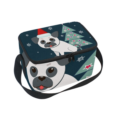 ALAZA Lunch Box Insulated Lunch Bag Large Cooler Cute Pug Near Christmas Tree Tote Bag
ALAZA Lunch Box Insulated Lunch Bag Large Cooler Cute Pug Near Christmas Tree Tote Bag