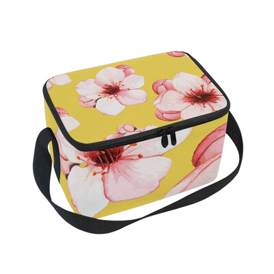 Lunch Box Insulated Lunch Bag Large Cooler Pink Floral Under Yellow Background Tote Bagfor Kids Men Women
Lunch Box Insulated Lunch Bag Large Cooler Pink Floral Under Yellow Background Tote Bagfor Kids Men Women