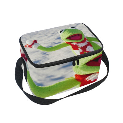 ALAZA Lunch Box Snow Cold Winter Frog Insulated Lunch Bag Large Cooler Tote Bagfor Men Women
ALAZA Lunch Box Snow Cold Winter Frog Insulated Lunch Bag Large Cooler Tote Bagfor Men Women