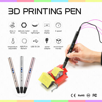 Aibecy 3D Printing Pen OLED Display Metal Housing work with ABS PLA Filament for Kids Art Craft Drawing DIY Gift
Aibecy 3D Printing Pen OLED Display Metal Housing work with ABS PLA Filament for Kids Art Craft Drawing DIY Gift