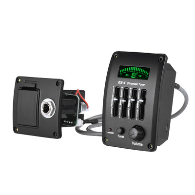 Acoustic Guitar 4-Band EQ Equalizer Tone&Volume Amplifier Preamp Piezo Pickup with Chromatic Tuner LCD Display
Acoustic Guitar 4-Band EQ Equalizer Tone&Volume Amplifier Preamp Piezo Pickup with Chromatic Tuner LCD Display
