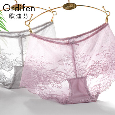 Ou Difen ladies underwear 2019 spring&summer new products full lace sexy low waist flat mouth cotton underwear XP9603 pink X
Ou Difen ladies underwear 2019 spring&summer new products full lace sexy low waist flat mouth cotton underwear XP9603 pink X