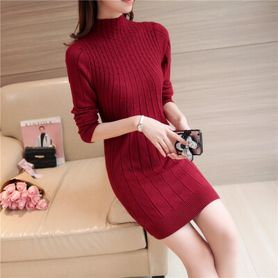 2018 autumn&winter new semi-turtleneck women in the long knitted dress Korean version of slim printed sweater
2018 autumn&winter new semi-turtleneck women in the long knitted dress Korean version of slim printed sweater
