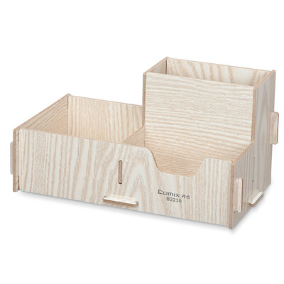 Coix Multifunctional wooden pen holder creative storage box B2230 
Coix Multifunctional wooden pen holder creative storage box B2230