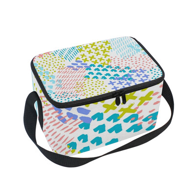 ALAZA Lunch Box Insulated Lunch Bag Large Cooler Line-Drawing Tote Bag