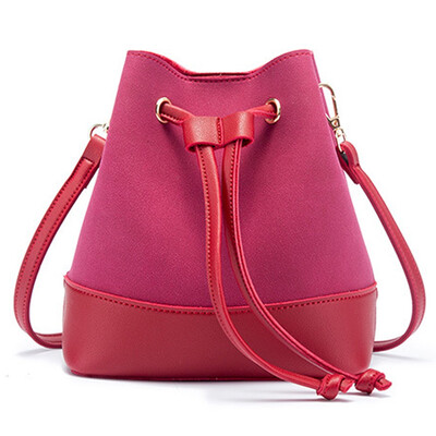 Women Handbags Bucket Bag Small Crossbody Bag for Ladies PU Leather Casual Shoulder Bag for Daily
