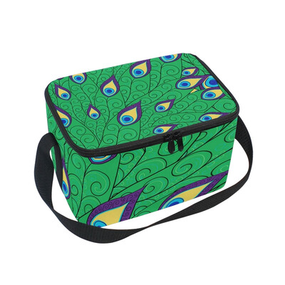 ALAZA Peacock Feather Pattern Lunch Box Insulated Lunch Bag Large Cooler Tote Bagfor Men Women
ALAZA Peacock Feather Pattern Lunch Box Insulated Lunch Bag Large Cooler Tote Bagfor Men Women