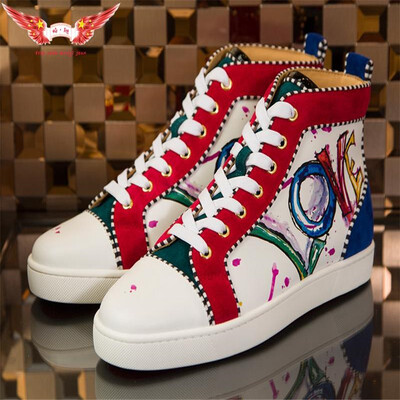 Designer luxury mens women christian red bottom shoes fashion hightop suede with Spikes Loafers Rivets brand casual dress sneakers
Designer luxury mens women christian red bottom shoes fashion hightop suede with Spikes Loafers Rivets brand casual dress sneakers