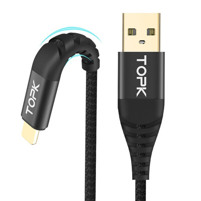 TOPK 1M High Tensile Nylon Braided USB Cable For iPhone 9 8 7 6 Plus X iPad Mini Fast Charging Data Cables Mobile Phone Cable
TOPK 1M High Tensile Nylon Braided USB Cable For iPhone 9 8 7 6 Plus X iPad Mini Fast Charging Data Cables Mobile Phone Cable