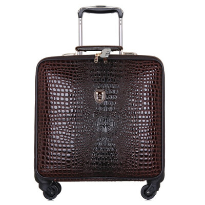 High Quality Retro Luggage 16 Inch Men Commercial PU Crocodile Pattern 4 Wheels Trolley Travel Suitcase Bag Woman Computer Bags
High Quality Retro Luggage 16 Inch Men Commercial PU Crocodile Pattern 4 Wheels Trolley Travel Suitcase Bag Woman Computer Bags