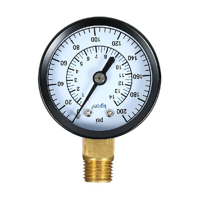 0200psi 0-14kgcm2 Dual Scale Mechanical Pressure Gauge Pool Filter Aquarium Water Air Gas Pressure Gauge Meter 14 inch NPT Bott 
0200psi 0-14kgcm2 Dual Scale Mechanical Pressure Gauge Pool Filter Aquarium Water Air Gas Pressure Gauge Meter 14 inch NPT Bott