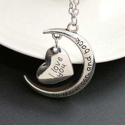 I Love You Moon Love Heart Shaped Pendant Necklace Sweater Chain Necklace for Women Gift
I Love You Moon Love Heart Shaped Pendant Necklace Sweater Chain Necklace for Women Gift