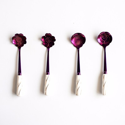 STRUST 4pc set stainless steel porcelain Creative Flower coffee spoon set tea spoon set stirring spoon set
STRUST 4pc set stainless steel porcelain Creative Flower coffee spoon set tea spoon set stirring spoon set