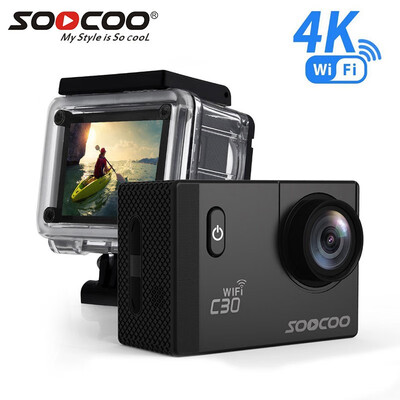 SOOCOO C30 Action 4K Sports Camera NTK96660 Waterproof Wifi Gyro 70-170 Degrees Adjustable Gyro Stabilization Action Cam
SOOCOO C30 Action 4K Sports Camera NTK96660 Waterproof Wifi Gyro 70-170 Degrees Adjustable Gyro Stabilization Action Cam
