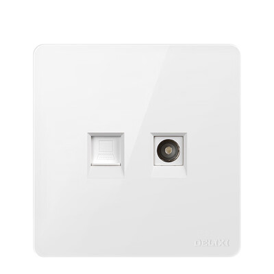 Delixi DELIXI switch socket panel cable TV computer socket fashion white flat large board
Delixi DELIXI switch socket panel cable TV computer socket fashion white flat large board