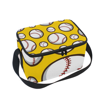 ALAZA Insulated Lunch Box Baseball Yellow Background Lunch Bag for Men Women Portable Tote Bag Cooler Bag
ALAZA Insulated Lunch Box Baseball Yellow Background Lunch Bag for Men Women Portable Tote Bag Cooler Bag