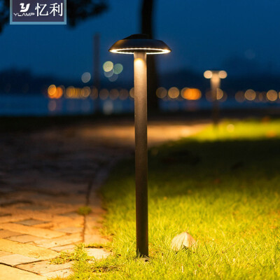 Long rod mushroom-lawn lamp