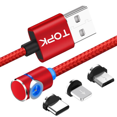 TOPK RLine- 90 Degree Type Magnetic Cable Nylon Braided LED Magnet Cable & Micro USB Cable & USB Type-C USB C Cable
TOPK RLine- 90 Degree Type Magnetic Cable Nylon Braided LED Magnet Cable & Micro USB Cable & USB Type-C USB C Cable