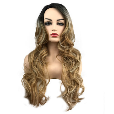 StrongBeauty Long Wavy Ombre Black to Dark Blonde mix Synthetic Wigs for Women
StrongBeauty Long Wavy Ombre Black to Dark Blonde mix Synthetic Wigs for Women