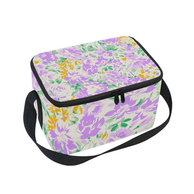 ALAZA Lunch Box Purple And Green Floral Insulated Lunch Bag Large Cooler Tote Bagfor Men Women
ALAZA Lunch Box Purple And Green Floral Insulated Lunch Bag Large Cooler Tote Bagfor Men Women