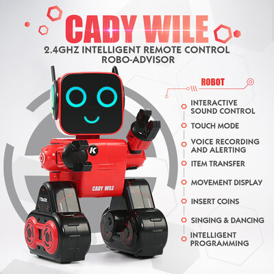 JJRC R4 CADY WILE 24G Intelligent Remote Control Robot Advisor RC Toy Coin Bank Gift for Kids
JJRC R4 CADY WILE 24G Intelligent Remote Control Robot Advisor RC Toy Coin Bank Gift for Kids