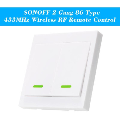 eWeLink Push Button Wall Light Switch Remote Controller 2 Gang 86 Type ONOff Switch Panel 433MHz Wireless RF Remote Control Transm 
eWeLink Push Button Wall Light Switch Remote Controller 2 Gang 86 Type ONOff Switch Panel 433MHz Wireless RF Remote Control Transm