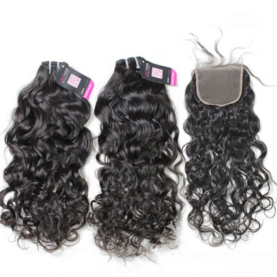 Superior Grade mix 3 bundles with 44 lace closure Brazilian natural wave Virgin Human hair extensions
Superior Grade mix 3 bundles with 44 lace closure Brazilian natural wave Virgin Human hair extensions