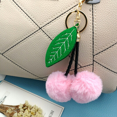 Cherry Key Chain Soft Faux Fur Ball Pompom Key Ring Handbag Purse Car Pendant Ornament Decor--Pink
Cherry Key Chain Soft Faux Fur Ball Pompom Key Ring Handbag Purse Car Pendant Ornament Decor--Pink