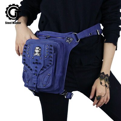 steel master Punk Shoulder Waist Bags Retro Rock Blue Waist Packs Mortorcycle PU Leather Crossbody Bags
steel master Punk Shoulder Waist Bags Retro Rock Blue Waist Packs Mortorcycle PU Leather Crossbody Bags