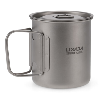 Lixada Ultralight Titanium Cup Outdoor Portable Camping Picnic Water Cup Mug with Foldable Handle 300ml 350ml 420ml 550ml
Lixada Ultralight Titanium Cup Outdoor Portable Camping Picnic Water Cup Mug with Foldable Handle 300ml 350ml 420ml 550ml
