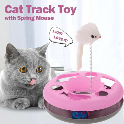 Cat Track Toy with Spring Mouse Interactive Moving Ball Plate Crazy Ball Disk Toys for Kitten Cats
Cat Track Toy with Spring Mouse Interactive Moving Ball Plate Crazy Ball Disk Toys for Kitten Cats